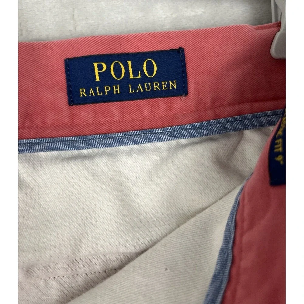 POLO RALPH LAUREN Short Men 32 Red Classic Fit Chino Cotton Pocket Preppy